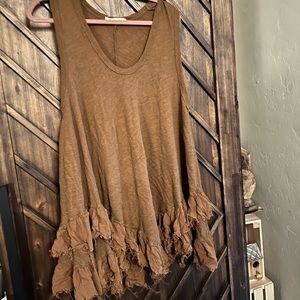 Free People distressed shirt/dress.